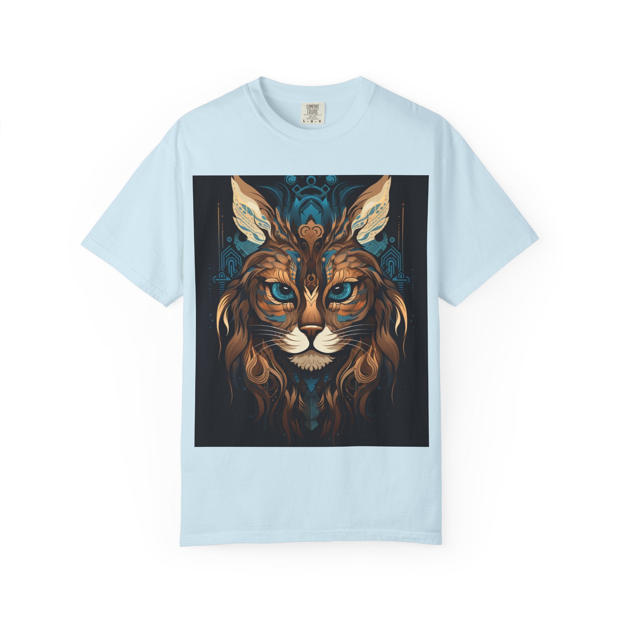 Mystic Lynx Art T-Shirt — Ornate Wildcat Graphic Tee