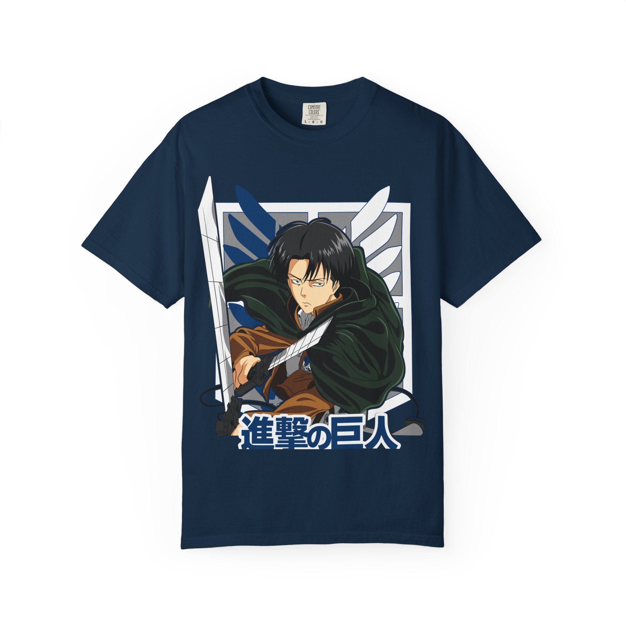 Attack on Titan Levi Ackerman Graphic T-Shirt — Japanese Logo Anime Tee