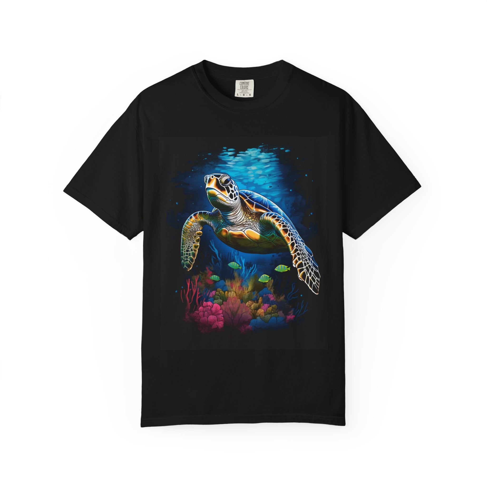 Sea Turtle Graphic T-Shirt — Colorful Underwater Ocean Art Tee