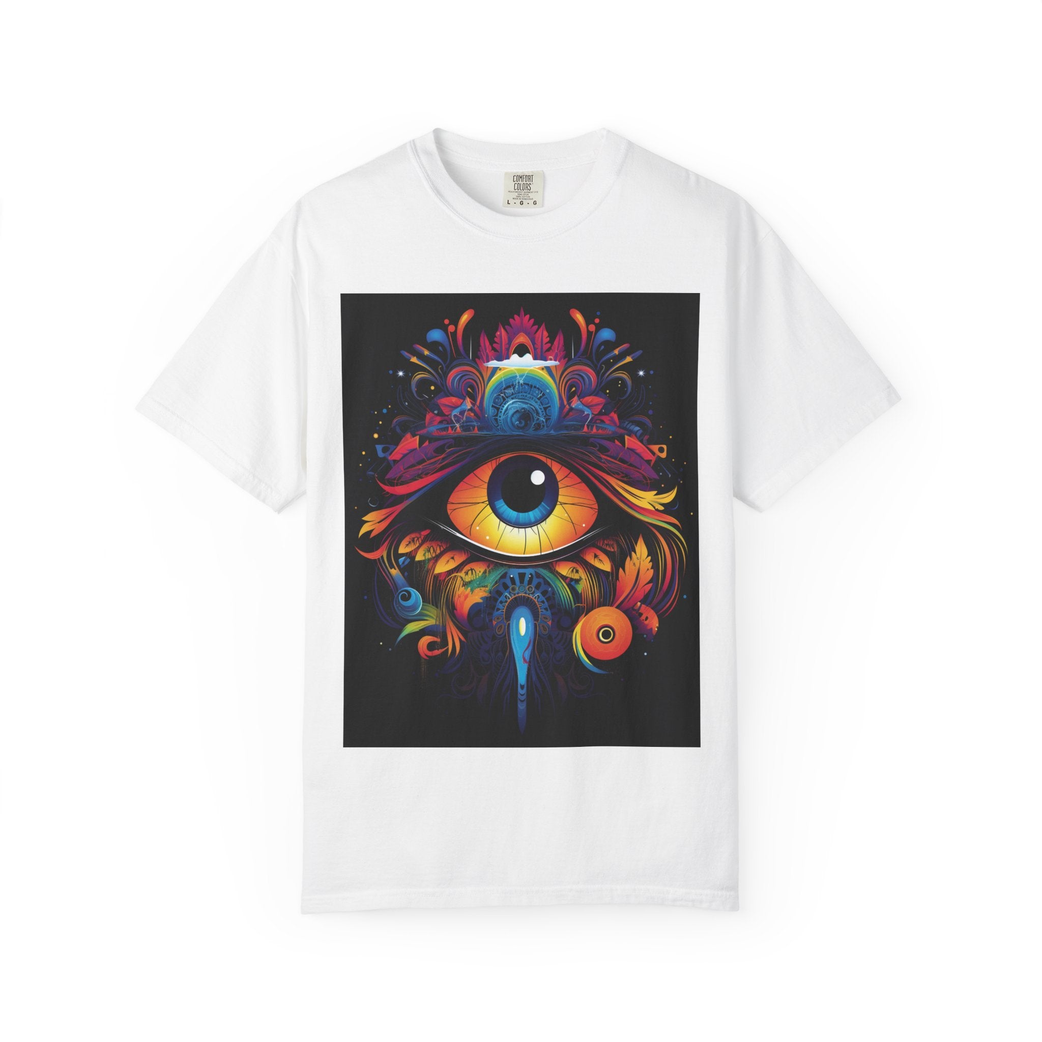Psychedelic Third Eye T-Shirt — Vibrant Mystic Eye Graphic Tee