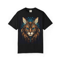 Mystic Lynx Art T-Shirt — Ornate Wildcat Graphic Tee
