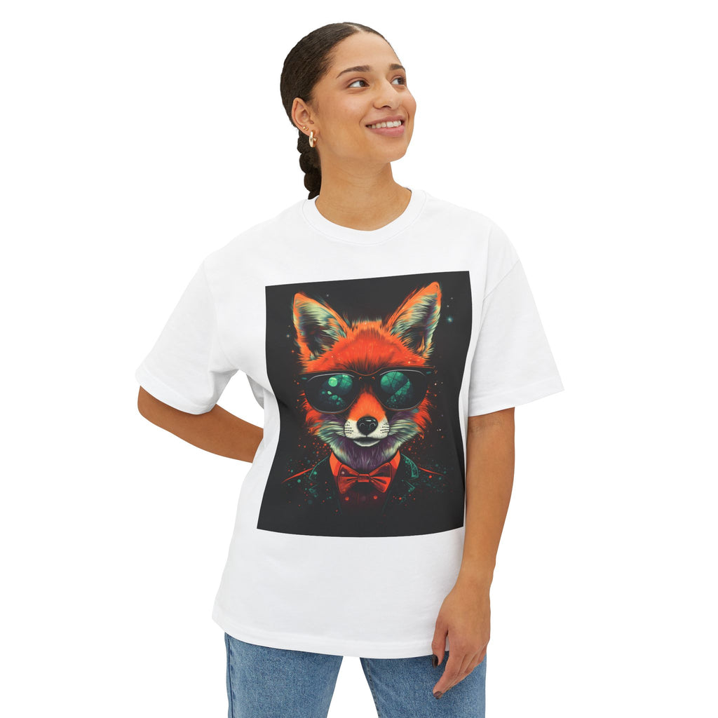 Fox Portrait Tee — Neon Retro Fox Graphic T-Shirt