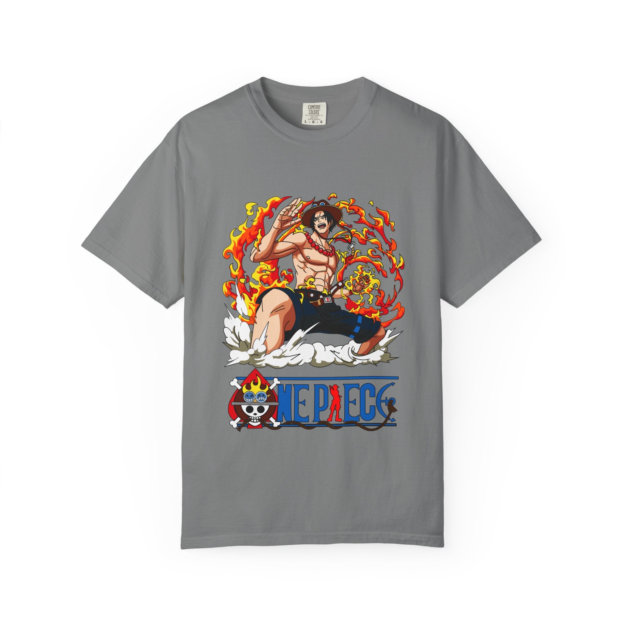 Anime Flame Fighter Graphic T-Shirt
