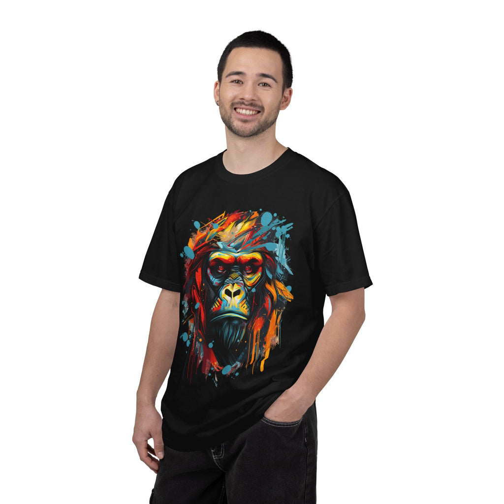 Colorful Gorilla Portrait T-Shirt — Vibrant Urban Streetwear Graphic Tee