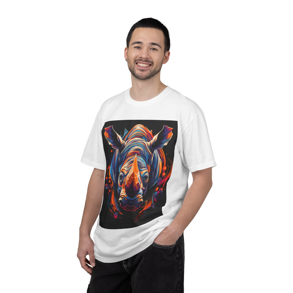Vibrant Rhino Graphic T-Shirt