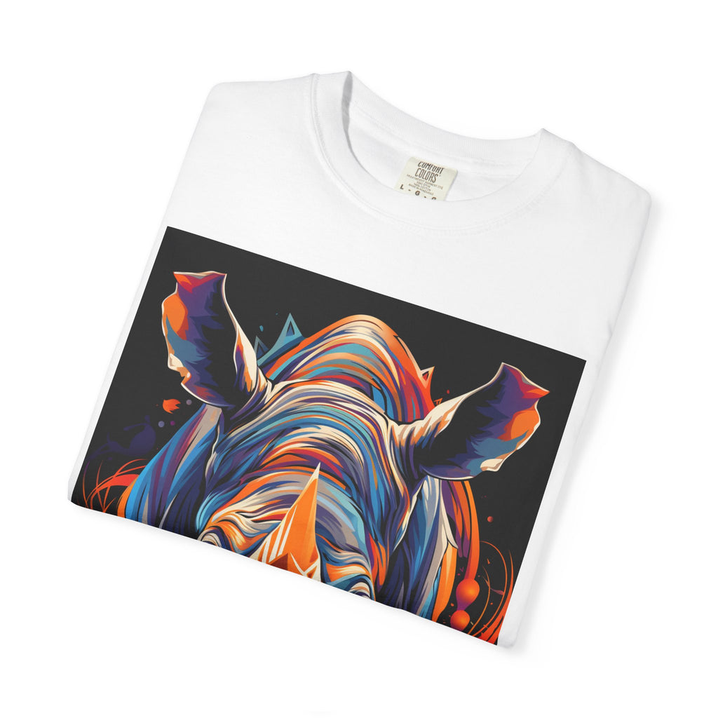 Vibrant Rhino Graphic T-Shirt