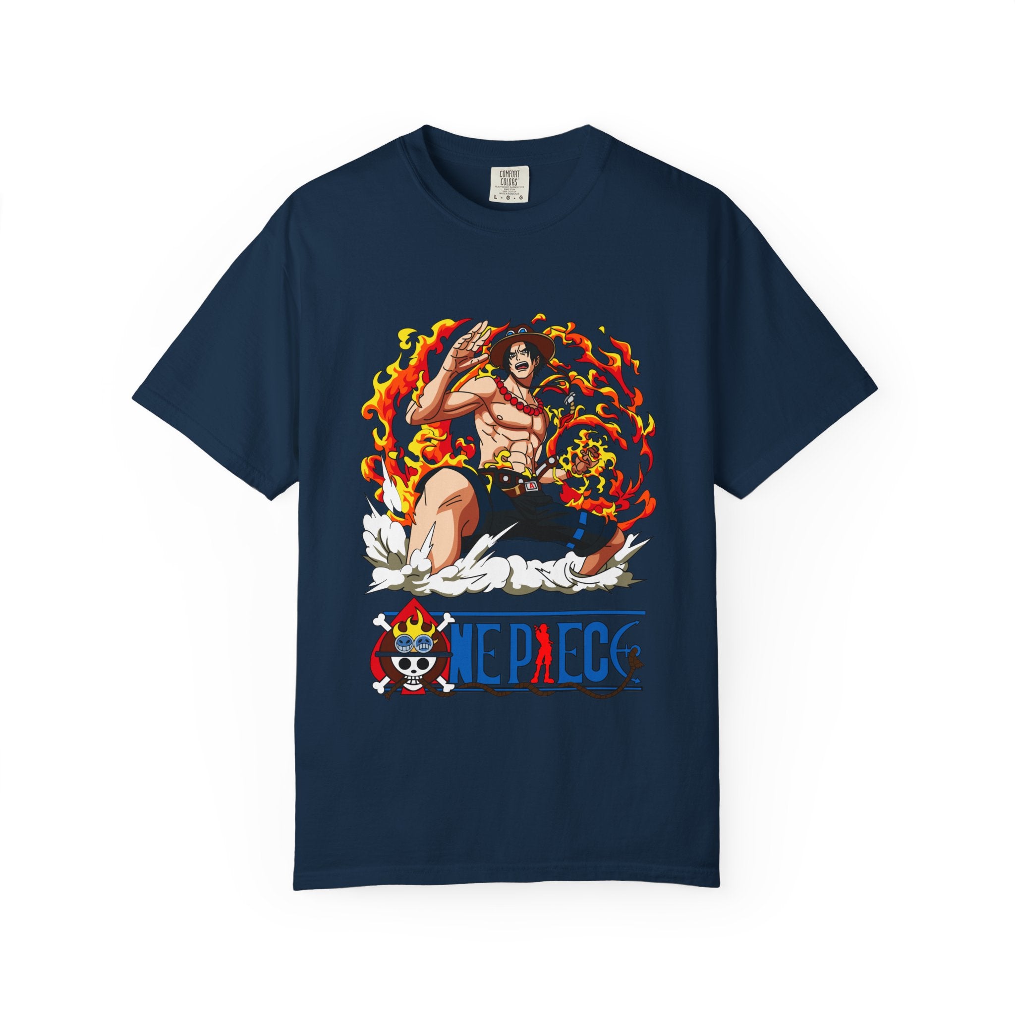 Anime Flame Fighter Graphic T-Shirt