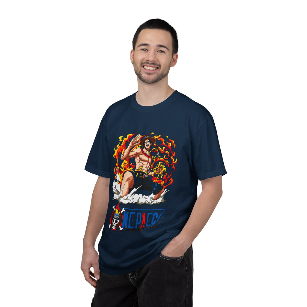 Anime Flame Fighter Graphic T-Shirt