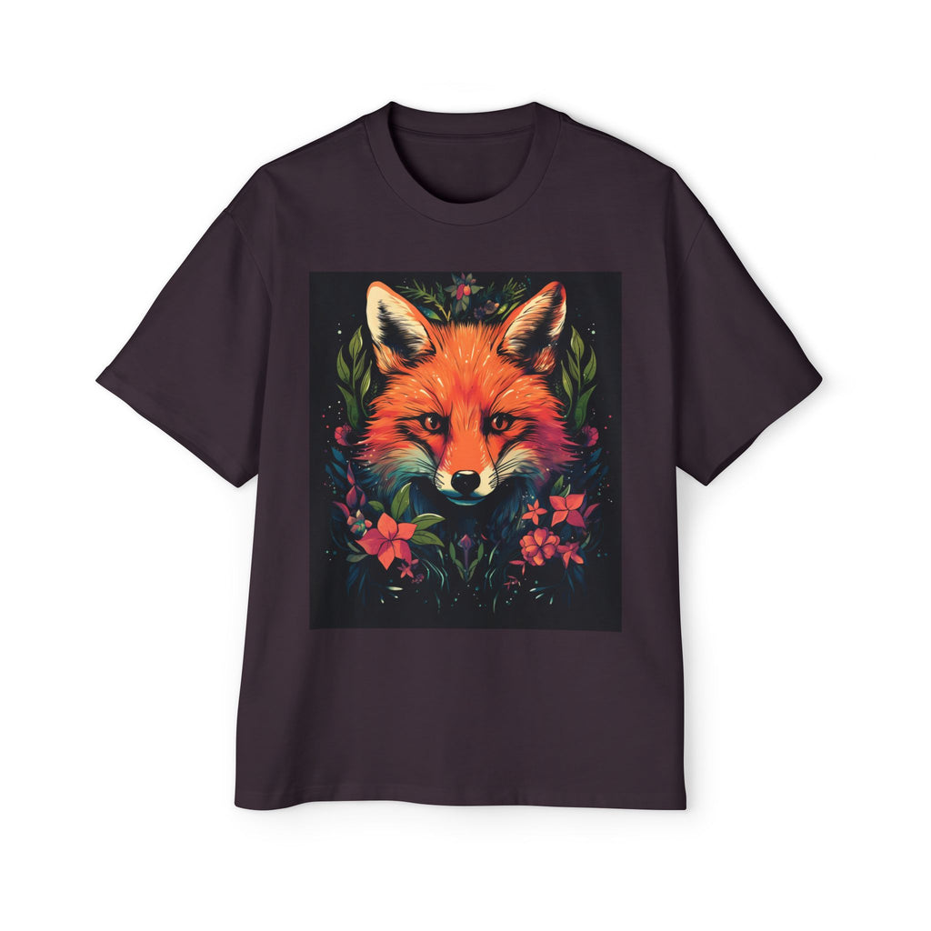 Fox Portrait Tee — Vibrant Floral Fox Graphic T-Shirt