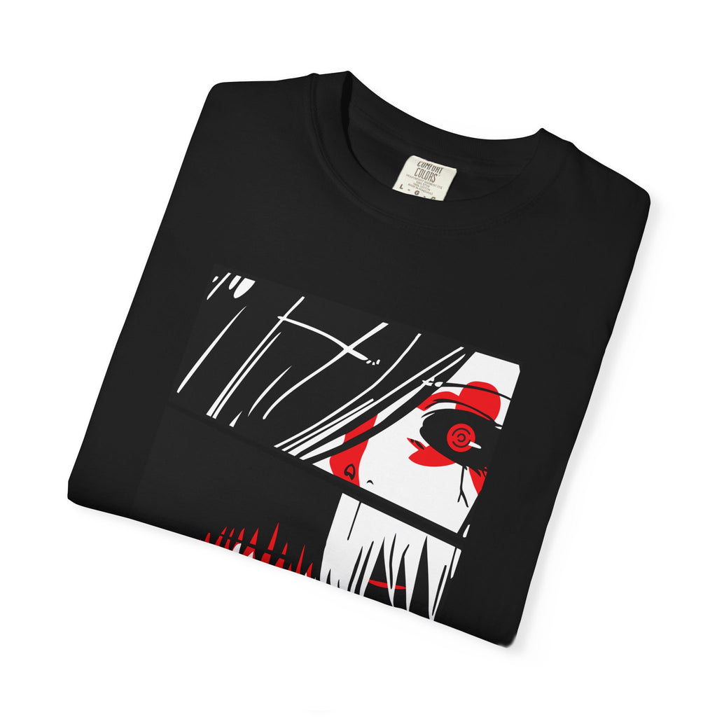 Anime Eyes Panel T-Shirt — Red & Black Manga Eye Design