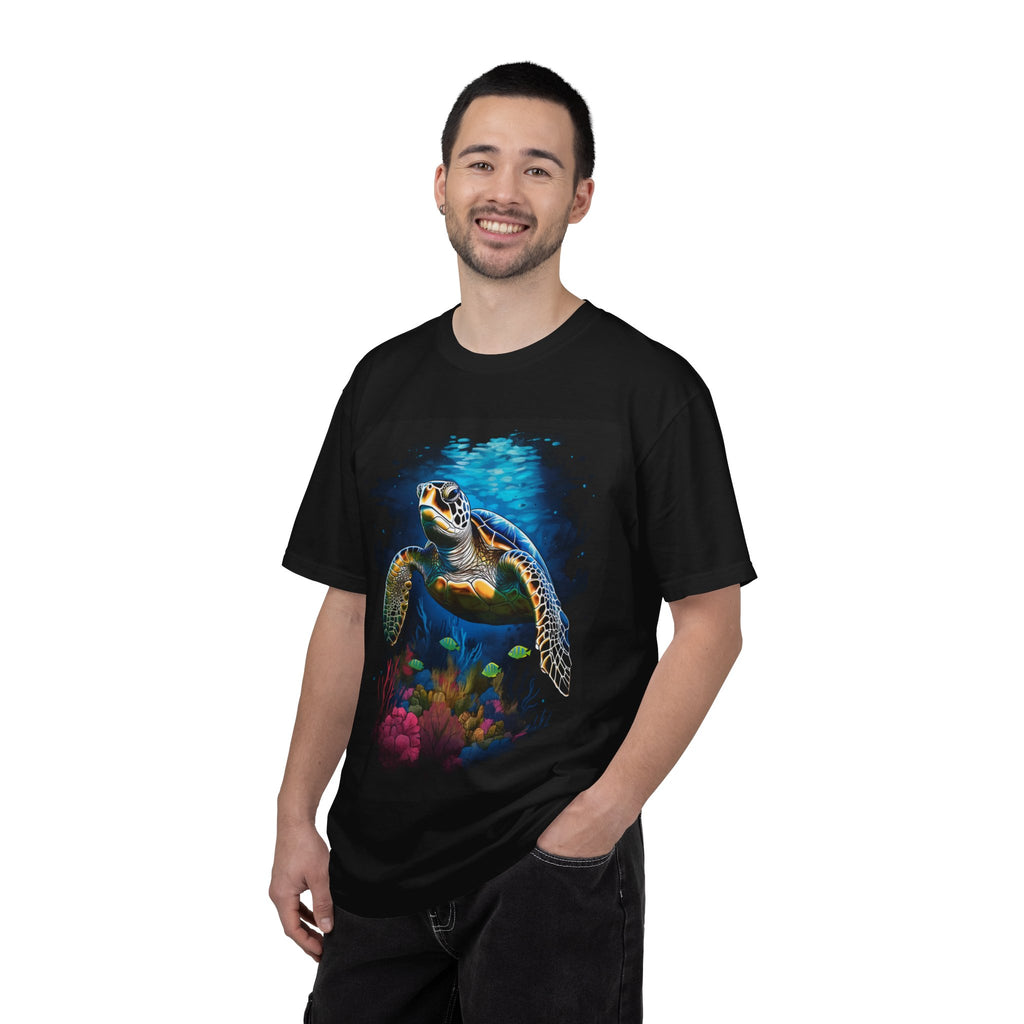 Sea Turtle Graphic T-Shirt — Colorful Underwater Ocean Art Tee