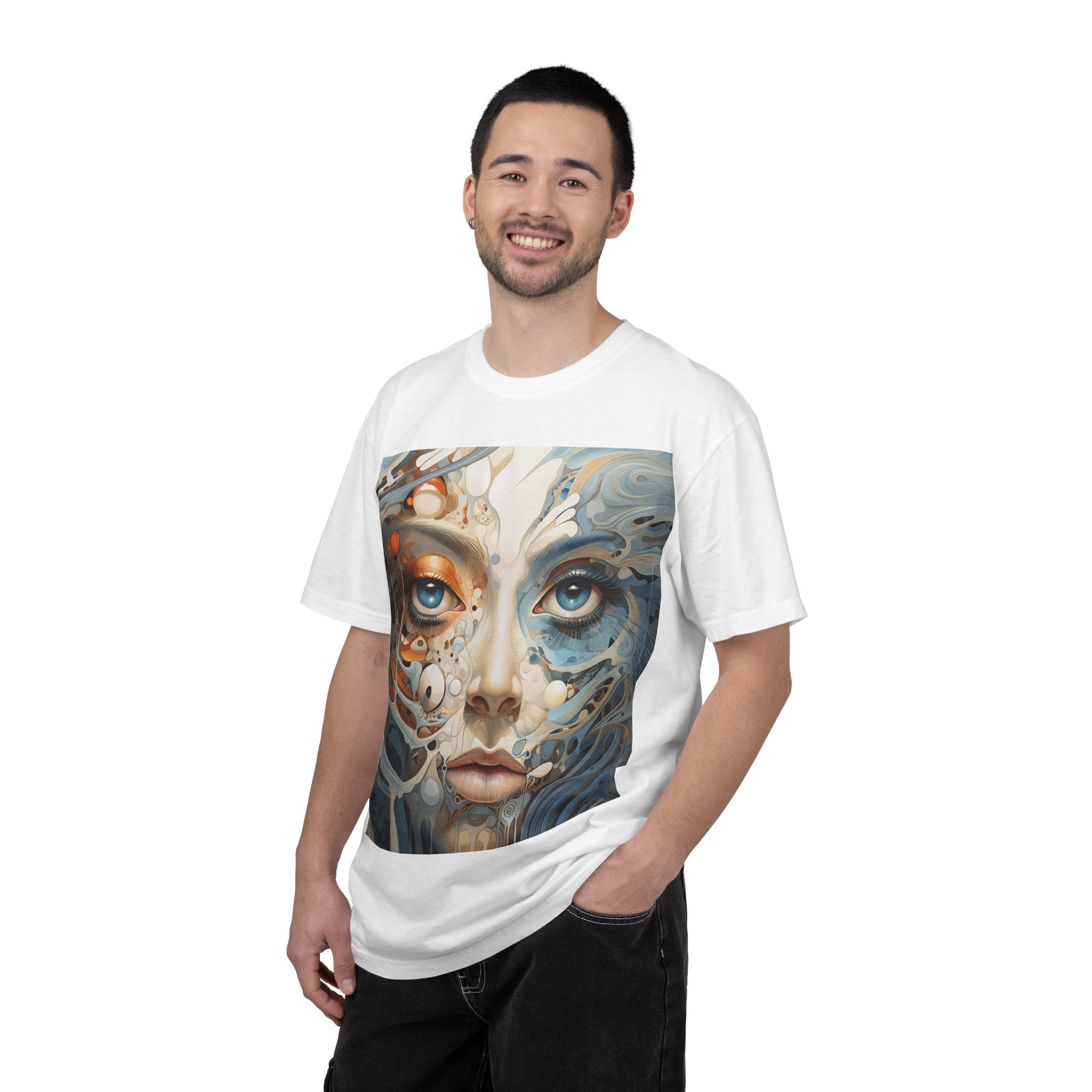 Surreal Cyborg Face Art T-Shirt