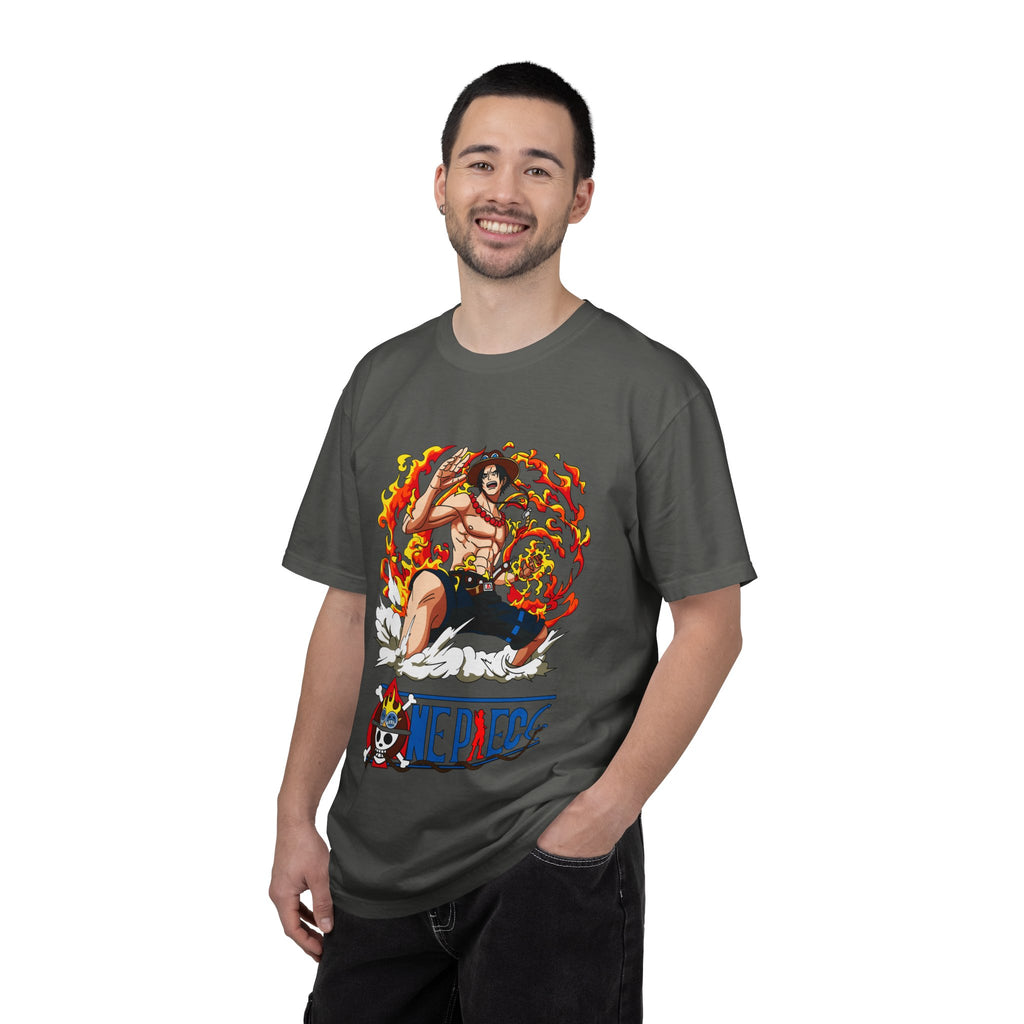 Anime Flame Fighter Graphic T-Shirt