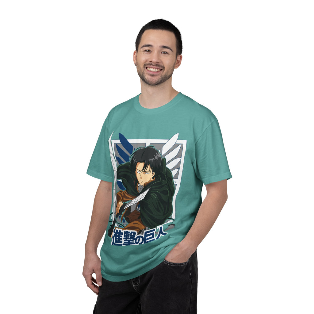 Attack on Titan Levi Ackerman Graphic T-Shirt — Japanese Logo Anime Tee