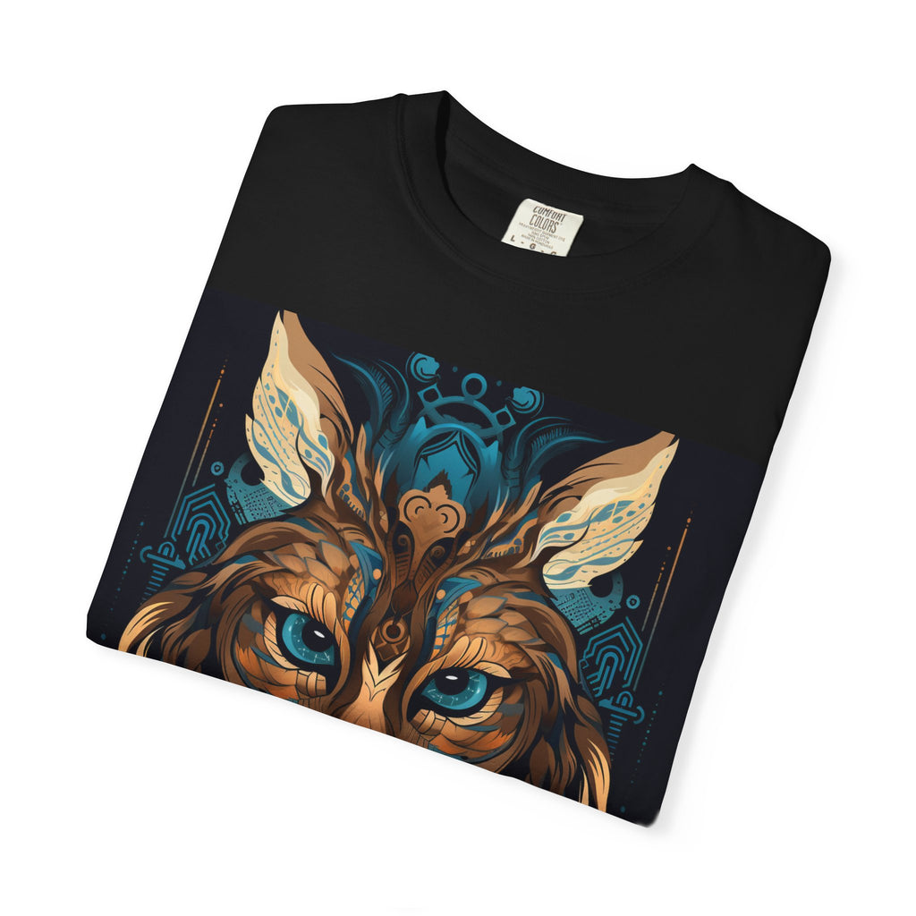 Mystic Lynx Art T-Shirt — Ornate Wildcat Graphic Tee