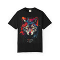 Colorful Wolf Portrait T-Shirt — Geometric Diamond Graphic Tee