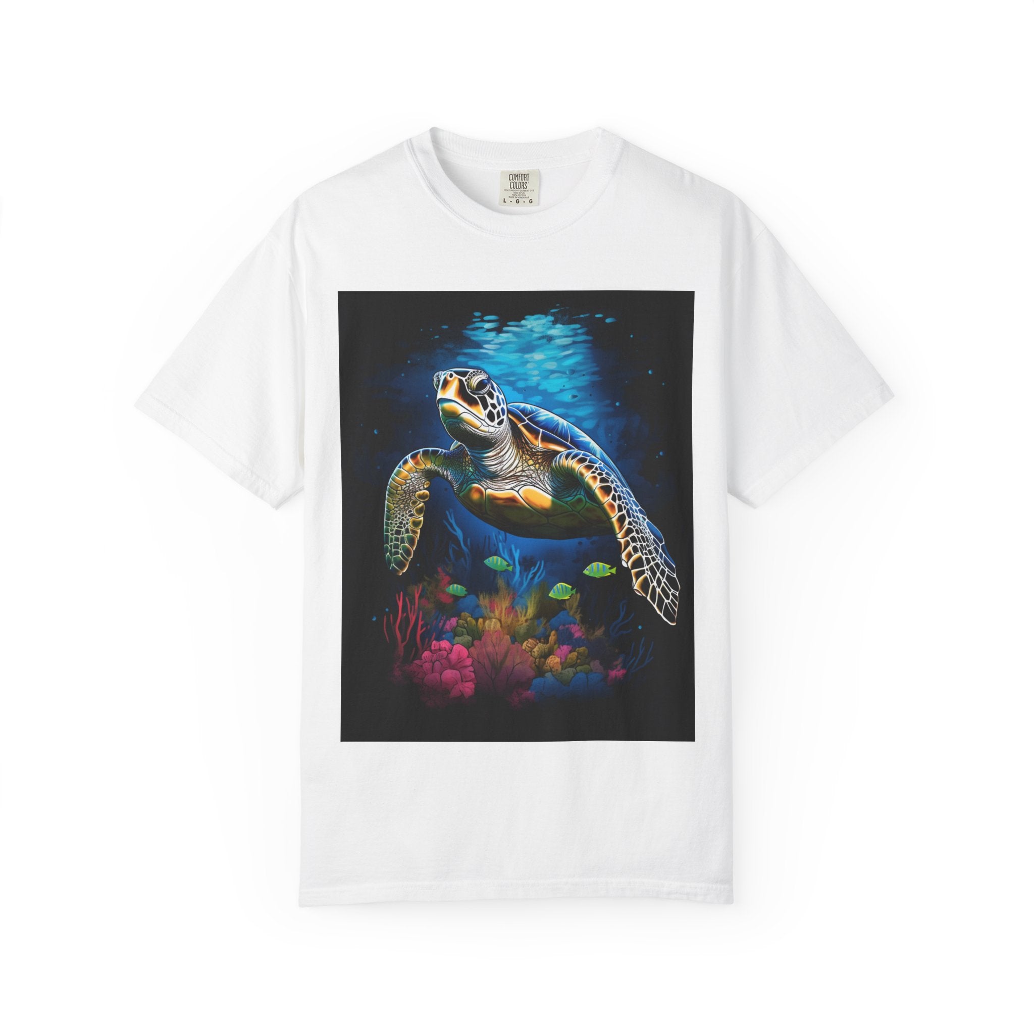 Sea Turtle Graphic T-Shirt — Colorful Underwater Ocean Art Tee