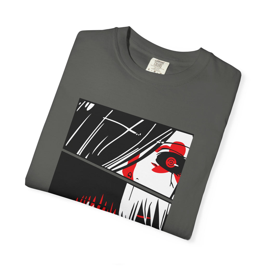 Anime Eyes Panel T-Shirt — Red & Black Manga Eye Design